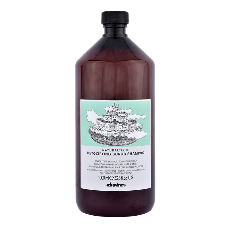 Davines Naturaltech Detoxifying Scrub Shampoo 1000ml - shampooing revitalisant