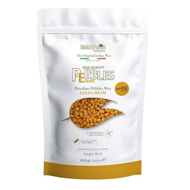 SkinSystem Le Pebbles High Quality Brazilian Pebbles Wax Gold Cream 800gr - cire brésilienne