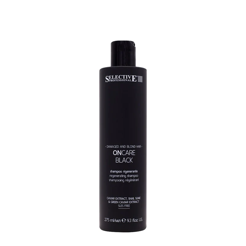 Selective Professional On Care Black Shampoo 275ml - shampooing régénérant cheveux abîmés