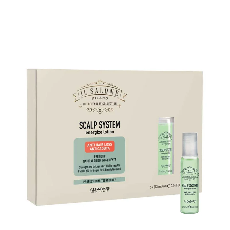 Alfaparf Milano Il Salone Scalp System Energize Lotion Anti Hair Loss Vials 6x13ml - ampoules anti-chute