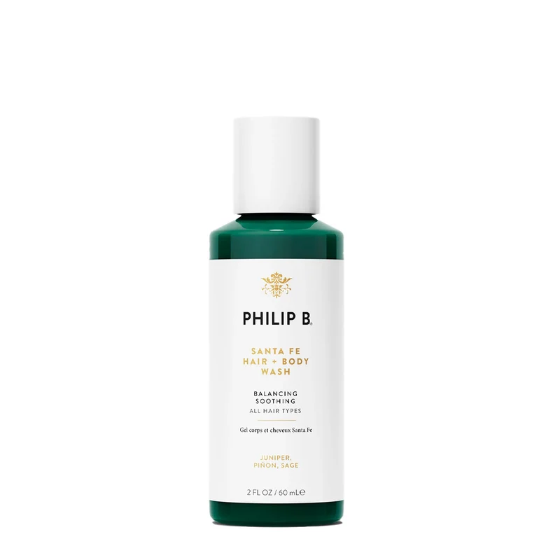 Philip B Santa Fe Hair + Body Shampoo 60ml - shampooing pour lavages fréquents