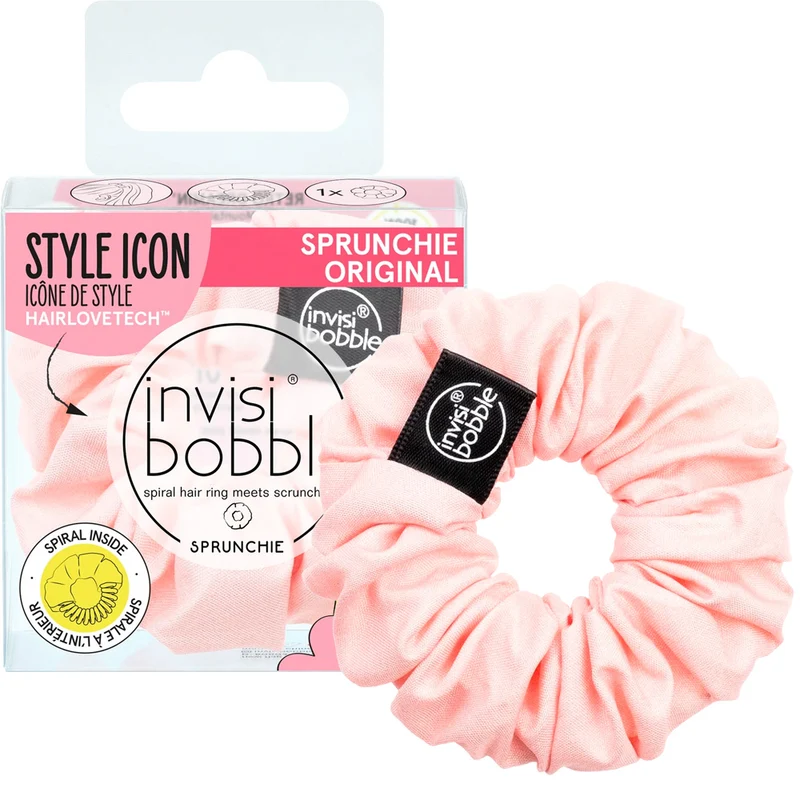 Invisibobble Sprunchie Retro Dreamin Paint no Mountain High - élastique à cheveux rose