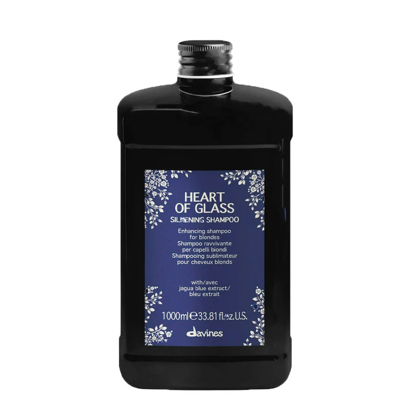 Davines Heart of Glass Silkening Shampoo 1000ml - shampooing revitalisant pour cheveux blonds