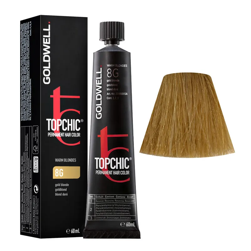 Goldwell Topchic Tube 8G Blond Doré 60ml - coloration permanente en tube