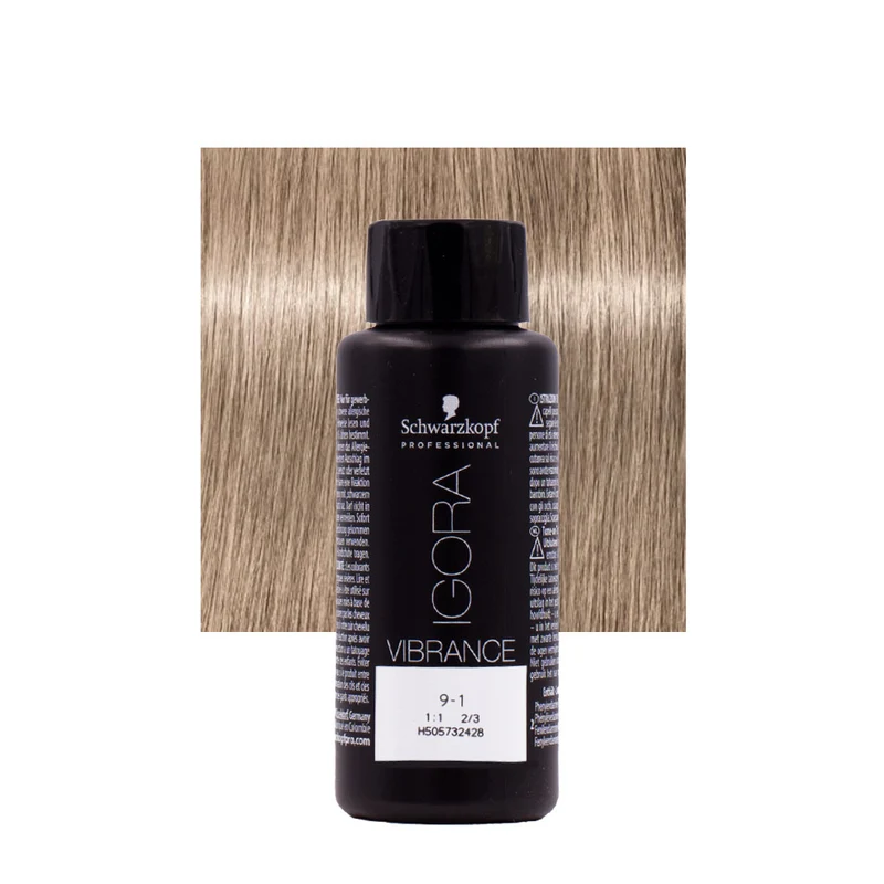 Schwarzkopf Igora Vibrance 9-1 Blond Très Clair Cendrè 60ml - coloration ton sur ton