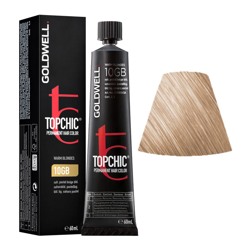 Goldwell Topchic Tube 10GB Sahara Pastel Beige Blond 60ml - coloration permanente en tube