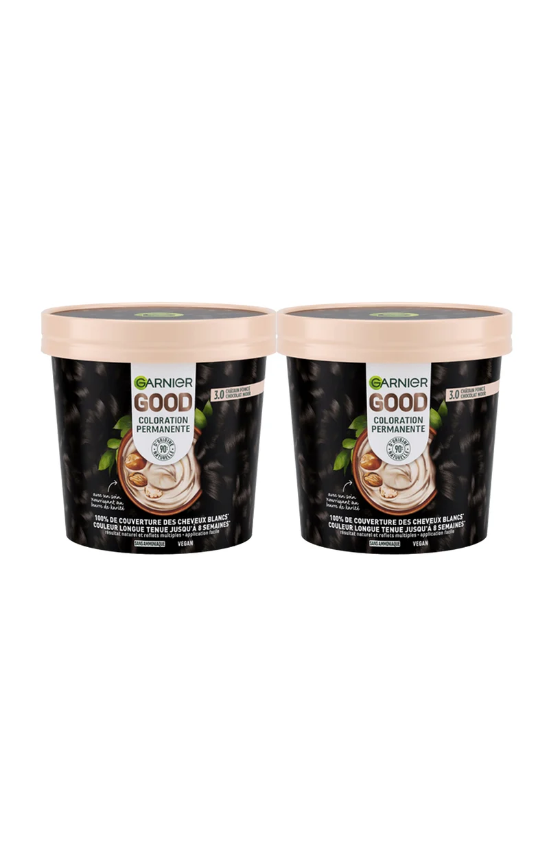 2 colorations permanentes - 3.0 châtain foncé chocolat noir