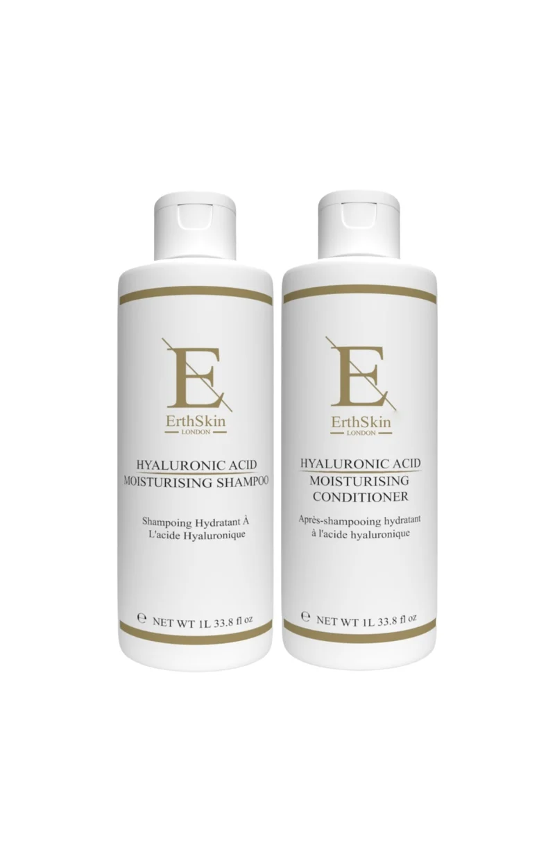 Shampoing & après-shampoing réparateurs - Acide hyaluronique - Cheveux secs & abîmés - 2 x 1 L