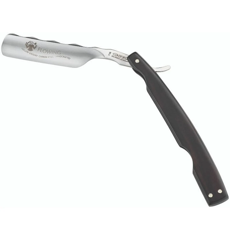 Dovo Flowing Straight Razor, Ebony Handle, 6/8 in.