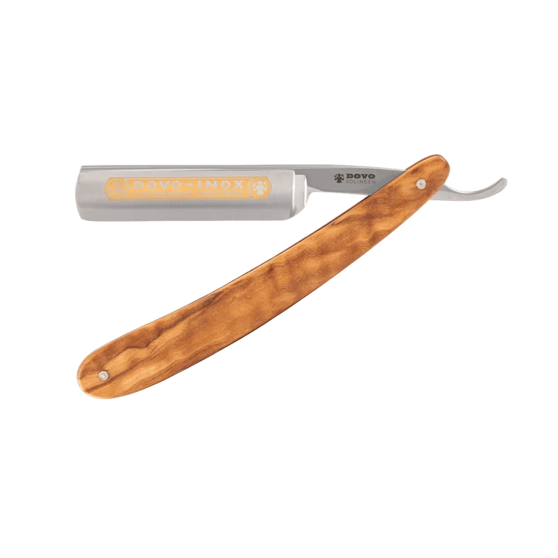 Dovo Inox Straight Razor, Olive Wood Handle, 5/8 in.