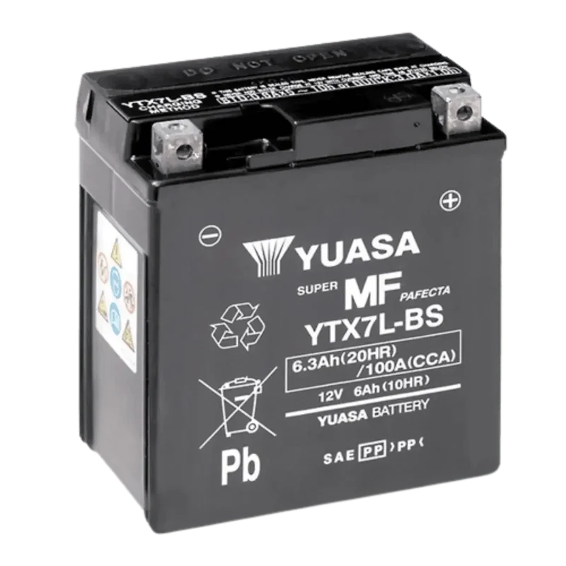 Batterie Moto YUASA YTX7L 12V AGM – Sans Entretien Prête à l'Emploi