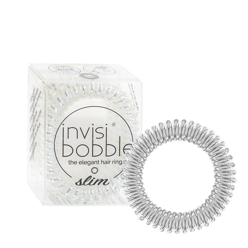 Invisibobble Slim Chrome Sweet Chrome 3pcs. – élastiques en spirale cheveux fins