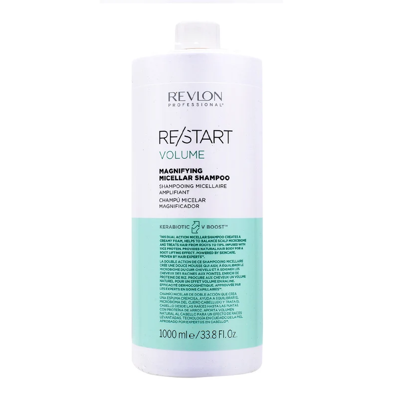 Revlon Restart Volume Micellar Shampoo 1000ml - shampooing volumateur cheveux fins