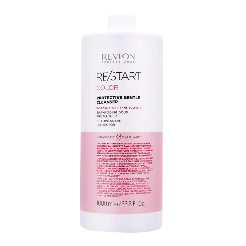 Revlon Restart Color Gentle Shampoo 1000ml - shampooing délicat sans sulfates cheveux colorés
