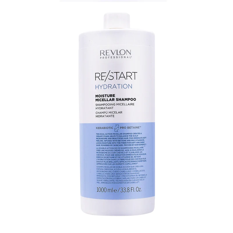 Revlon Restart Hydration Moisture Micellar Shampoo 1000ml - shampooing hydratant