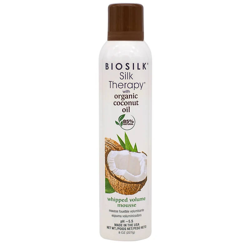 Biosilk Silk Therapy Whipped Volume Mousse With Coconut Oil 227gr - mousse volumisante