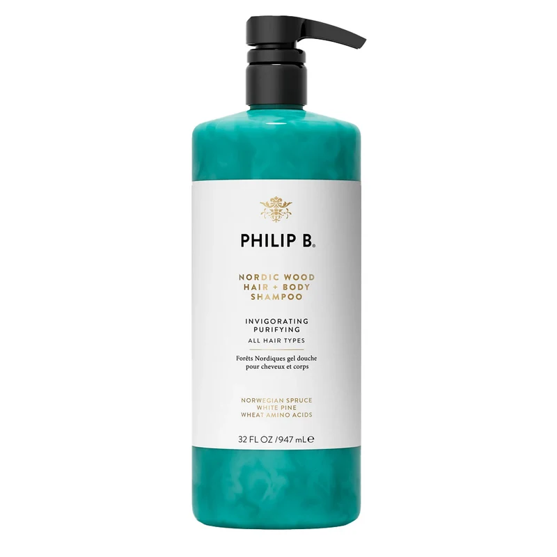Philip B Nordic Wood Hair + Body Shampoo 947ml - shampooing douche hydratant