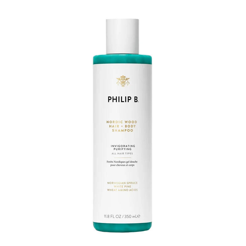 Philip B Nordic Wood Hair + Body Shampoo 350ml - shampooing douche hydratant