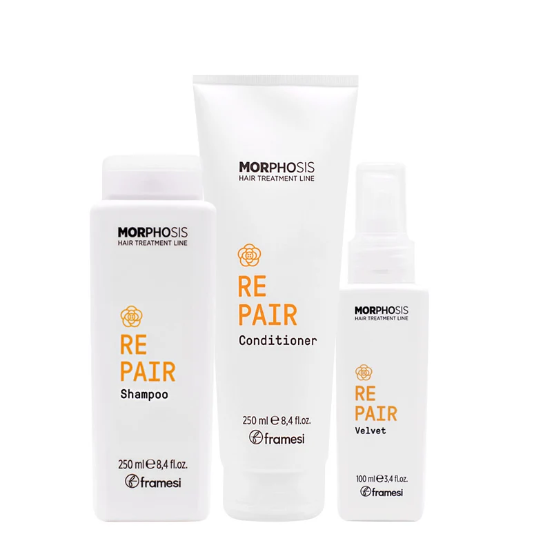 Framesi Morphosis Repair Shampoo 250ml Conditioner 250ml Velvet 100ml