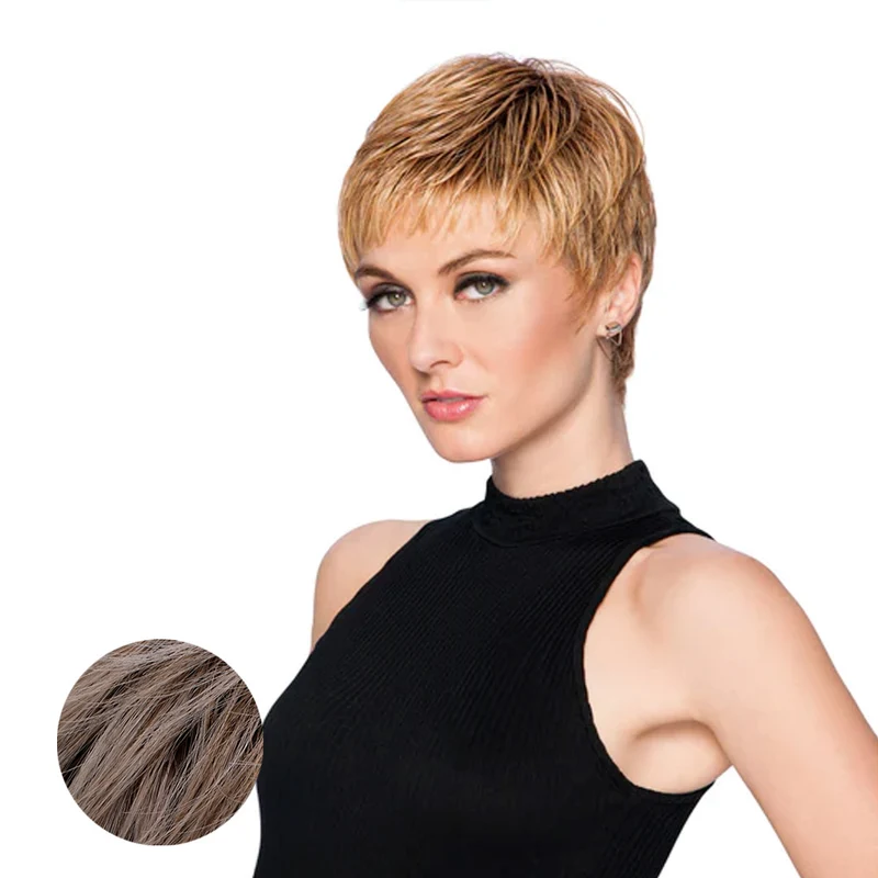Hairdo Textured Cut Perruque blonde cendrée claire avec racine brune RL19/23SS