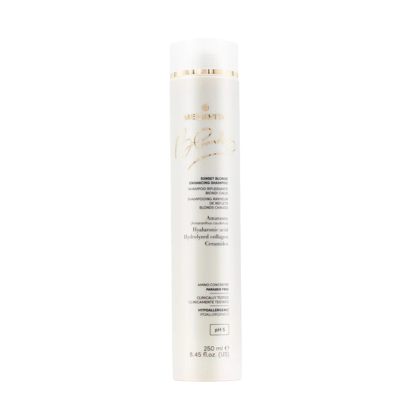 Medavita Blondie Sunset Blonde Enhancing Shampoo 250ml - shampoing rehausseur de reflets blonds froids