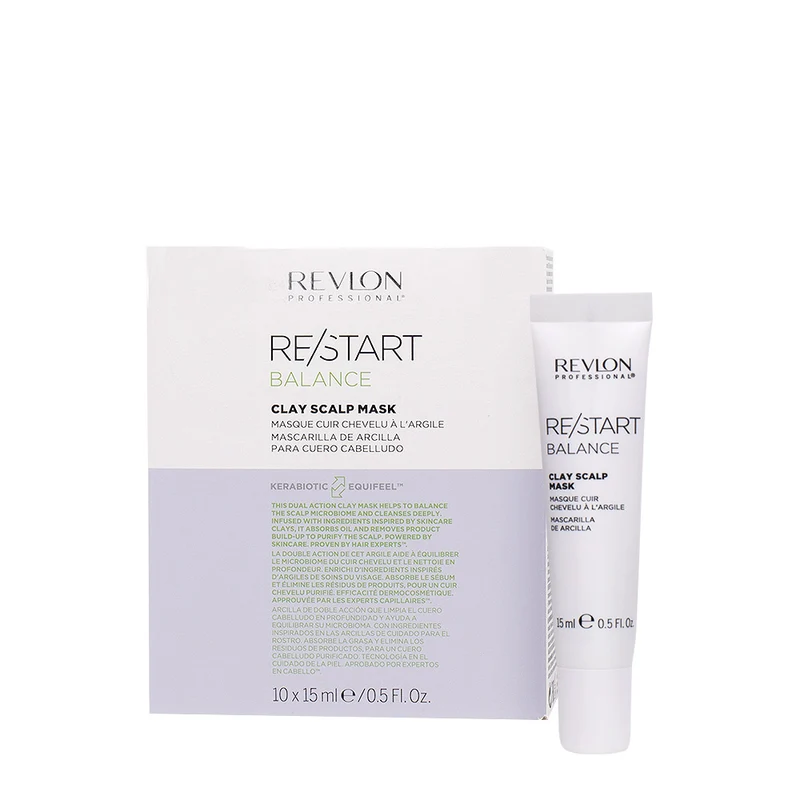 Revlon Restart Balance Clay Scalp Mask 10x15ml - masque purifiant à l'argile pour le cuir chevelu