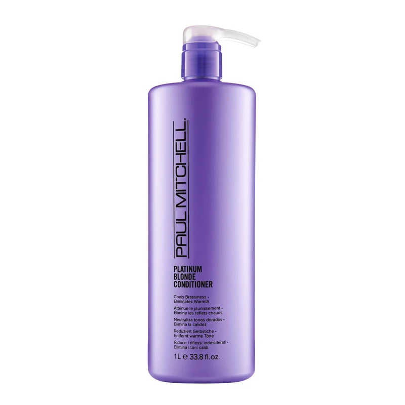 Paul Mitchell Platinum Blonde Conditioner 1000ml - après-shampoing pour cheveux blonds, gris et blancs