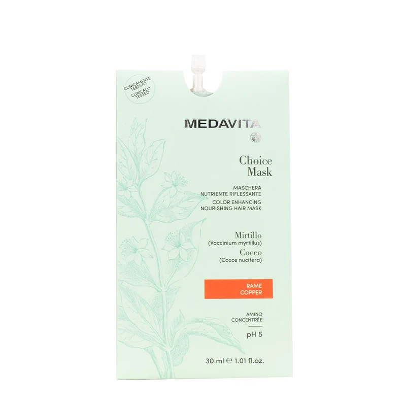 Medavita Lunghezze Choice Mask Copper 30ml - masque reflets nourissant cuivre
