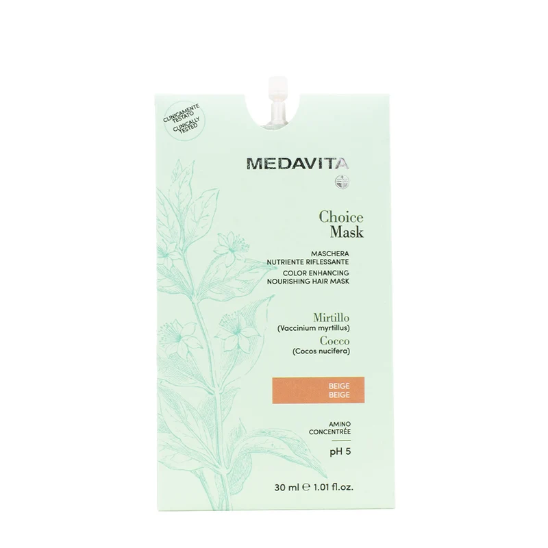 Medavita Lunghezze Choice Mask Beige 30ml - masque reflets nourissant beige