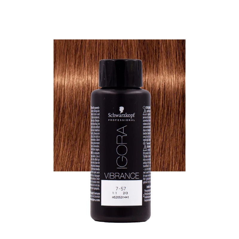 Schwarzkopf Igora Vibrance 7-57 Blond Moyen Cuivré Doré 60ml - coloration ton sur ton