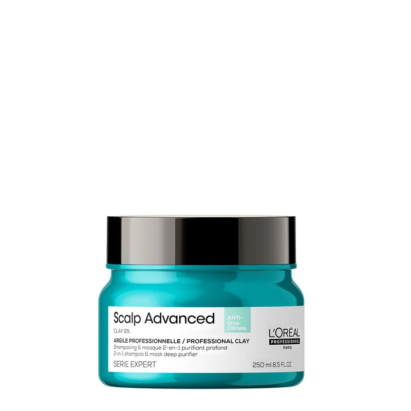 L'Oreal Professionnel Paris Scalp Advanced Anti-Oiliness 2in1 Deep Purifier Clay 250ml -shampooing & masque purifiant