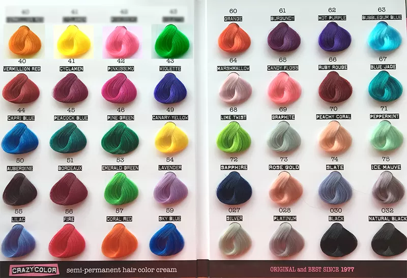 NuancierCrazyColor livret32 23cm avec 40 méchettes