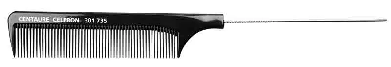 Peigne à Queue Métalique ABS Noir (23,2cm) - CENT