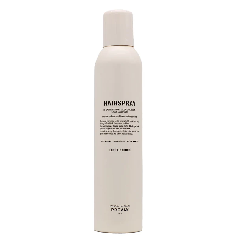 Previa Finish Organic Hydrolized Verbascum Thapsus Flower No Gas Hairspray Extra forte 350ml