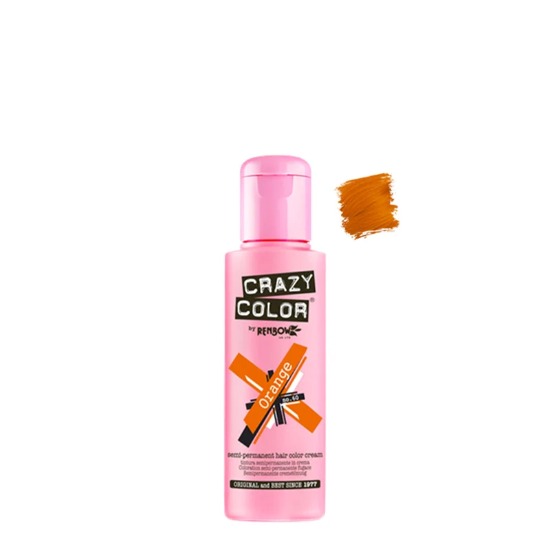 Crazy Color Orange no 60, 100ml - crème colorante cheveux orange