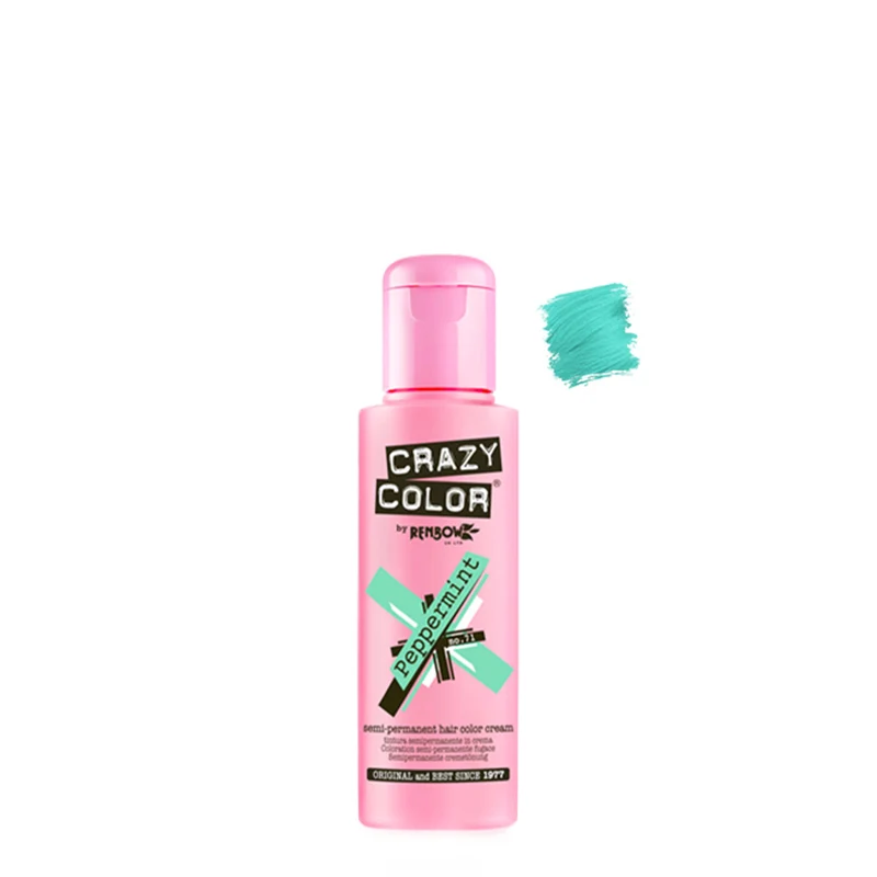 Crazy Color Peppermint no 71, 100ml - crème colorante cheveux menthe poivrée