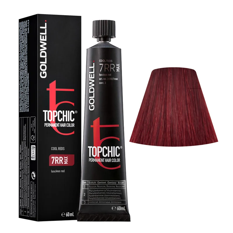 Goldwell Topchic Tube 7RR Max Luscious Red 60ml - coloration permanente en tube