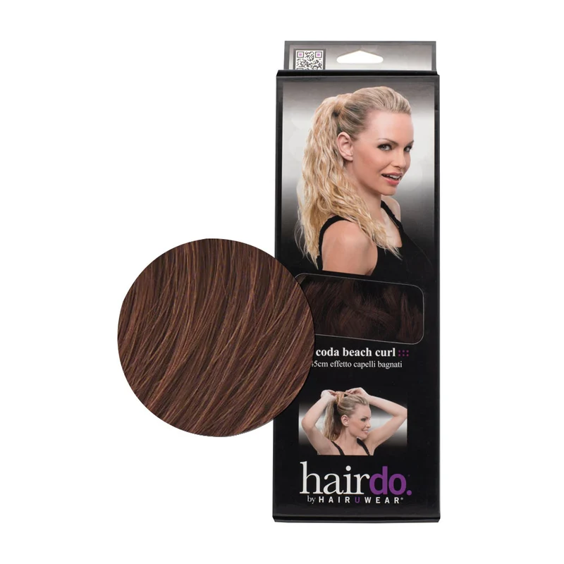Hairdo Queue de Cheval R33 Vaguée Marron Acajou Cuivré 46cm