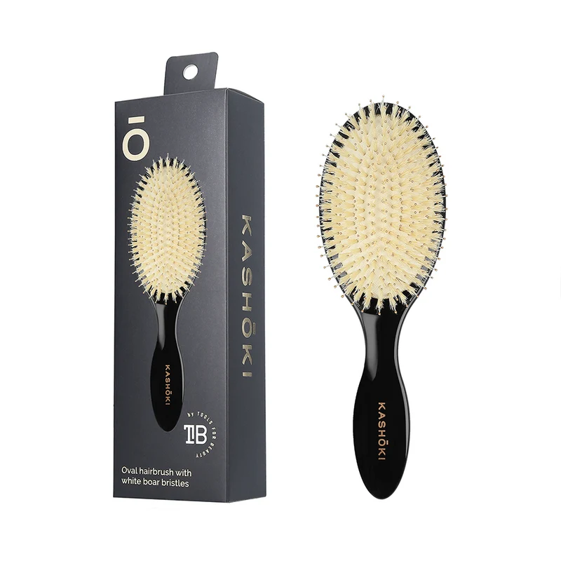 Kashōki Hair Brush Oval - brosse ovale en poils naturels