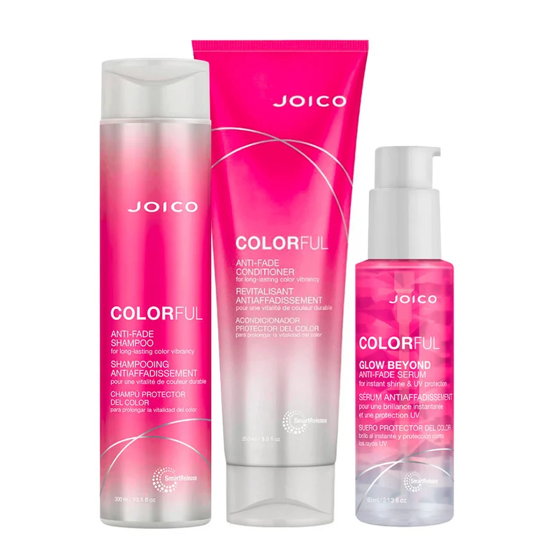 Joico Colorful Anti-Fade Shampoo 300ml Conditioner 250ml Serum 63ml
