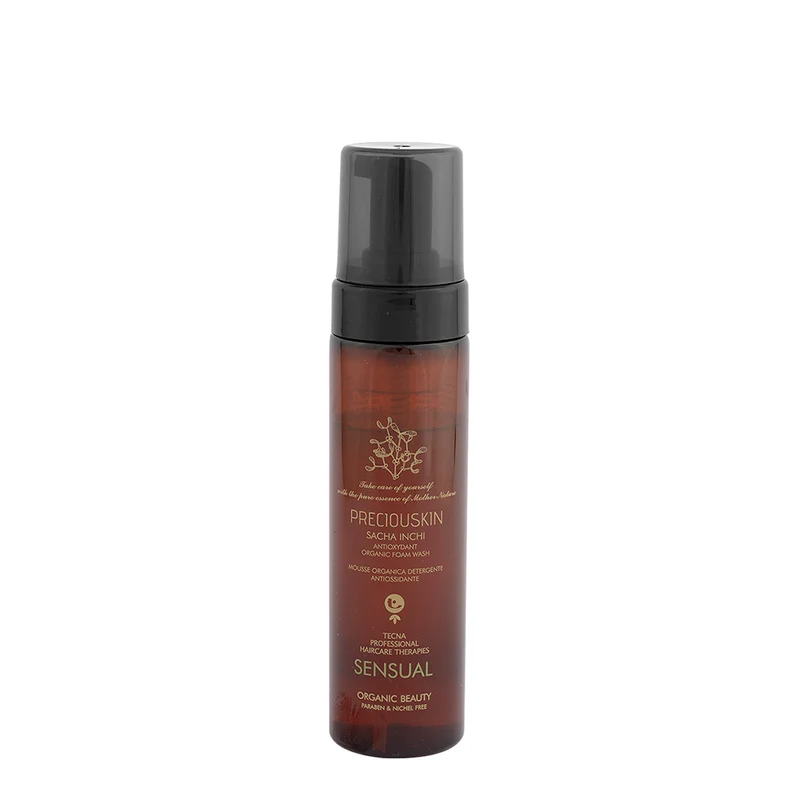 Tecna Preciouskin Sacha Inchi Antioxydant Organic Foam Wash Sensual 200ml - mousse naturelle corps