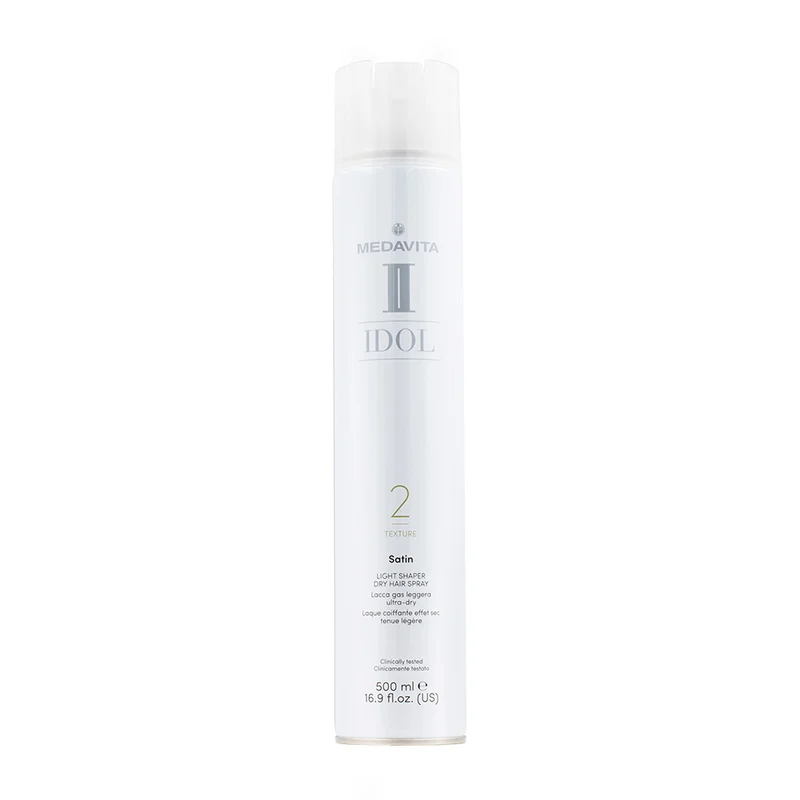 Medavita Idol Texture Satin Light Shaper Dry Hair Spray 2 500ml - laque ultra sèche