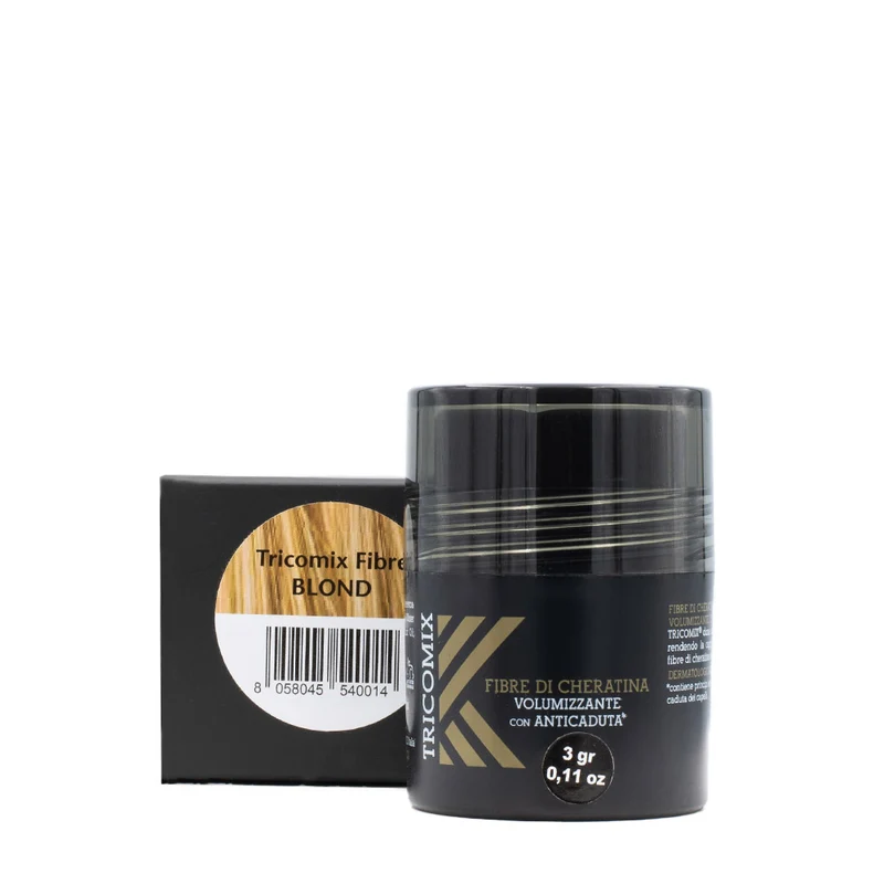 Tricomix Fibre Di Cheratina Blond 3gr - fibres de kératine volumatrices avec action anti-chute