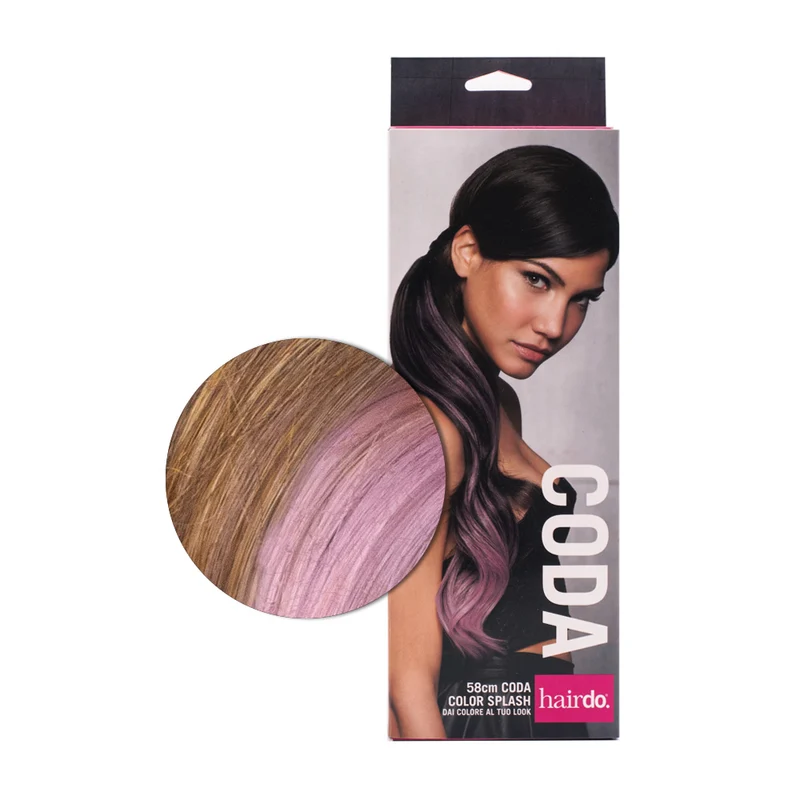 Hairdo Queue Color Splash Ginger Blonde / Lavander 58 cm - queue lavande sur blond moyen doré