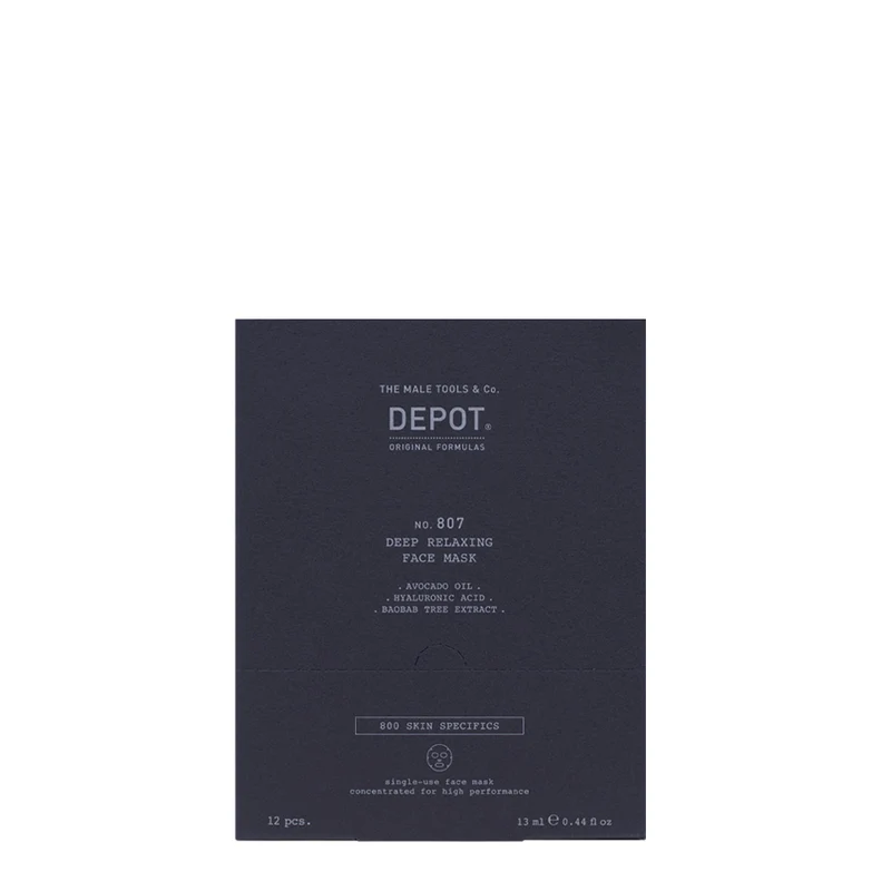 Depot Skin Specifics No.807 Deep Relaxing Face Mask 12 pcs - kit masque nourrissant