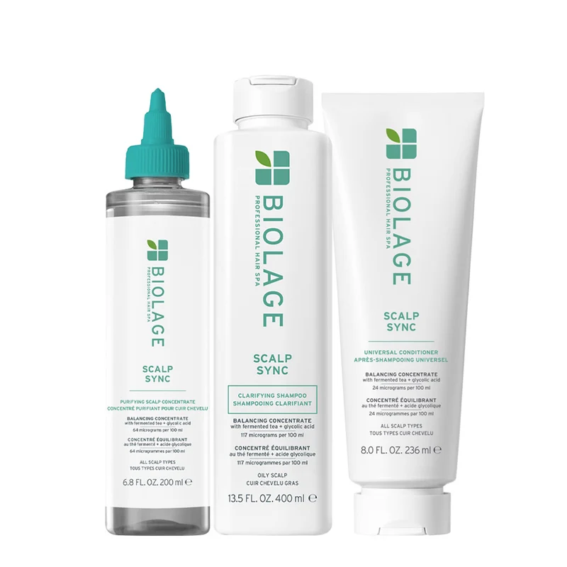 Biolage Professional Hair Spa Pre- Shampoo 200ml Clarifying Shampoo 400ml Conditioner 236ml