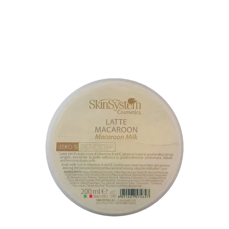 SkinSystem Macaroon Milk 200ml - lait macaron