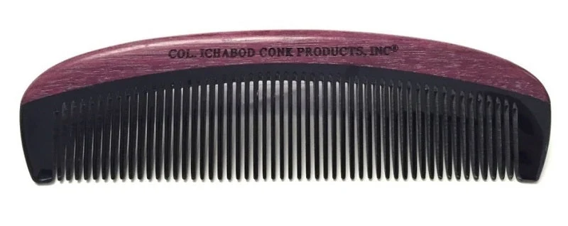 Col. Conk Violet Sandalwood Horn Comb - 5" Anti-Static