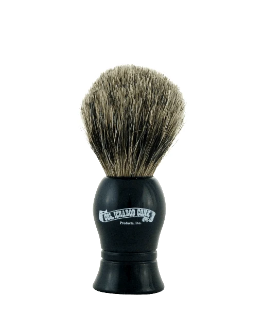 Col. Conk Badger Shaving Brush, H:102, K:19, Black Resin Handle