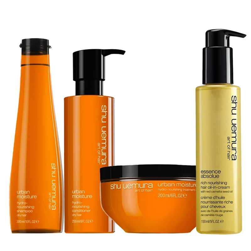 Shu Uemura Urban Moisture Hydro-Nourishing Shampoo 300ml Conditioner 250ml Treatment 200ml + Oil In Cream 150ml